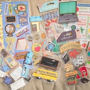 Assorted School-Themed Kids Sticker Pack - Multicolor